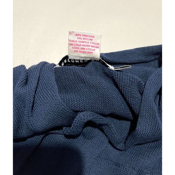 Gretchen scott sweater cardigan open front blue light weigh knitted women's XS - Picture 4 of 6